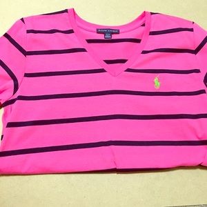 Ralph Lauren v neck tee shirt NWOT