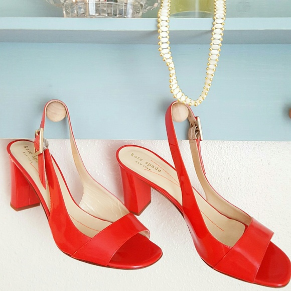 kate spade Shoes - Flash Sale🔹HP🎈 Red Kate Spade Slingbacks
