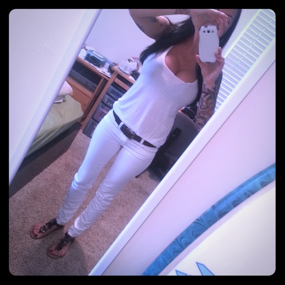 White American Eagle Jeggings
