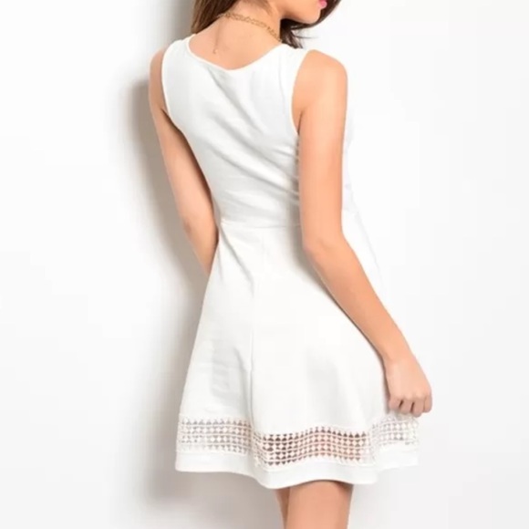 🎀 White Crochet Skater Dress 🎀 - Picture 3 of 3
