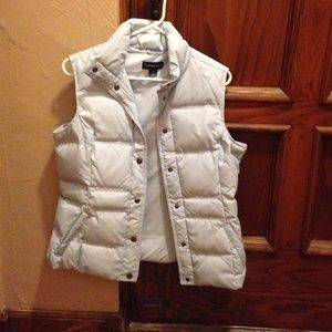 Light blue Lands End puffer vest