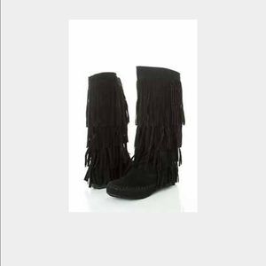 Fringe boots brand new in box!!