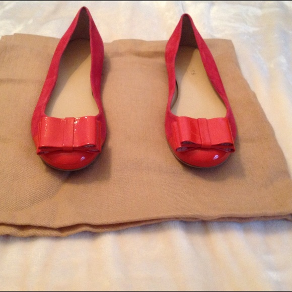 Talbots suede flats with bow.