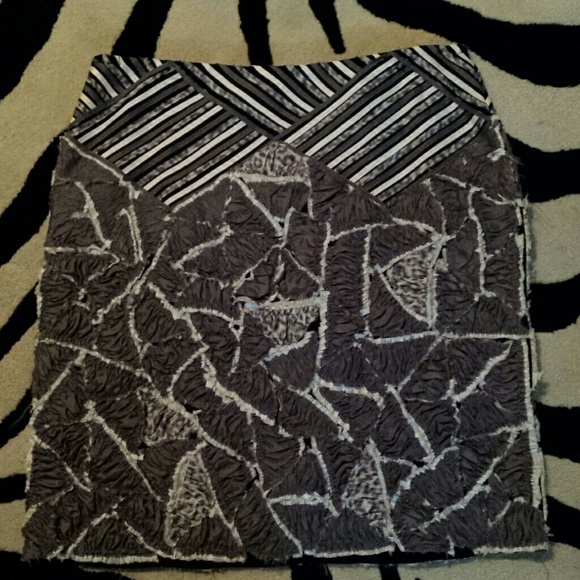 kareer Koncept Unique Gray & Black Skirt