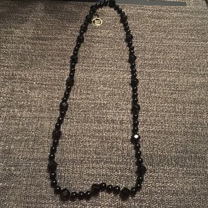 Black onyx bead necklace