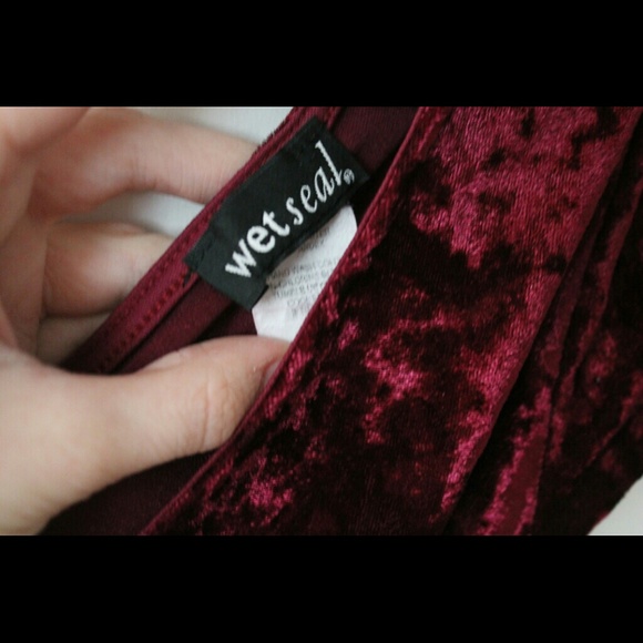 Funky Red Velvet Dress - Picture 4 of 4