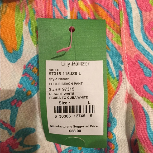 Lilly Pulitzer kids beach pants in Scuba to Cuba!! - Picture 3 of 4