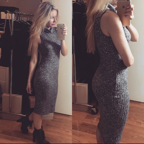 SOLD Charcoal Sweater Midi - Picture 2 of 3