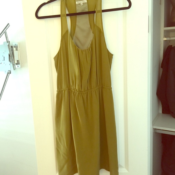 Madewell green silk dress. Sz. 6