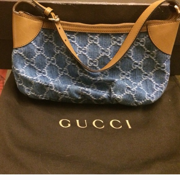 💯percent Authentic Small Denim Gucci