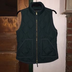 Hunter Green J.Crew Quilted Vest
