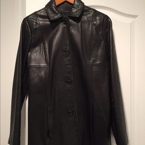 Black leather jacket