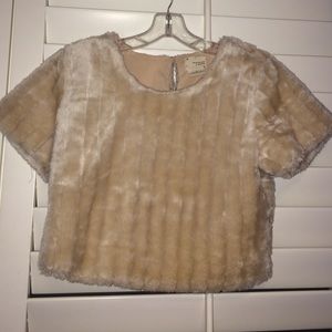 Faux Fur crop top