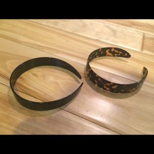 2 JCrew headbands - tortoise & black