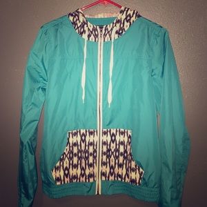 Blue windbreaker jacket!