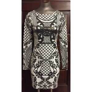Metallic Printed Dress