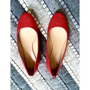 faux snakeskin flats