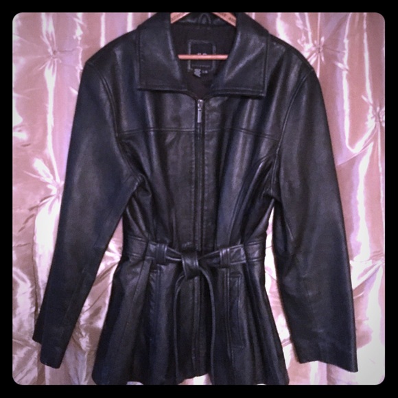 Black leather jacket