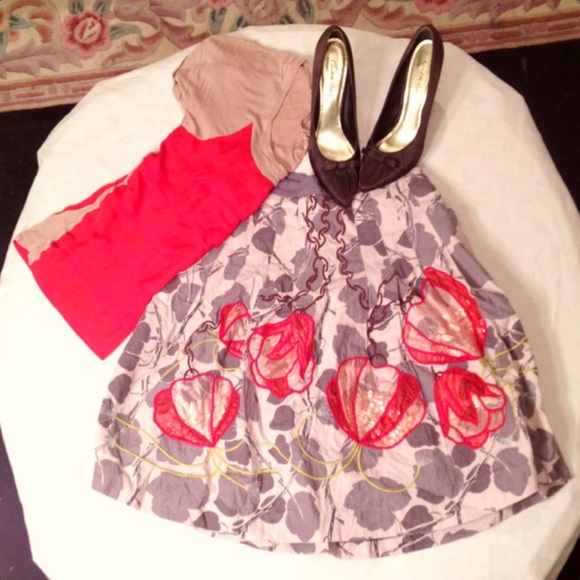 Glowing Leaf Anthropologie Skirt