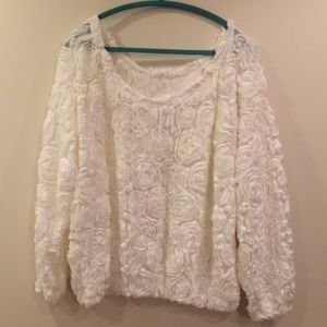 American Apparel 3D Flower Sweater
