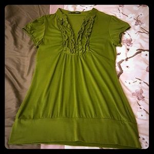 Maurices Medium Cup sleeve green blouse