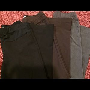 Three Medium Size duo Maternity dress pants