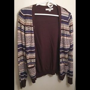 Forever 21 XXI Print Cardigan Sweater