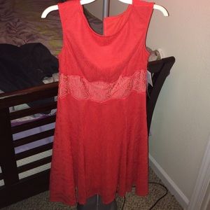 Coral knee length dress