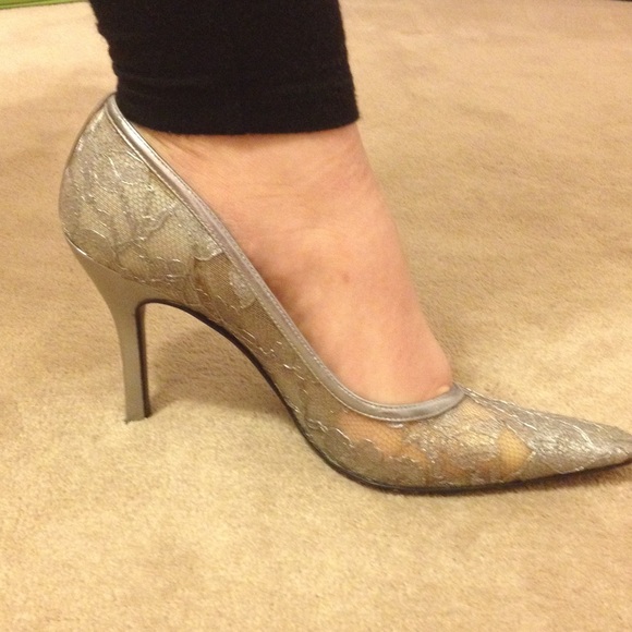 Sliver Lace Stuart Weitzman Heigh Heels