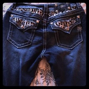 Size 32 miss me inseam 32 boot cut zebra print