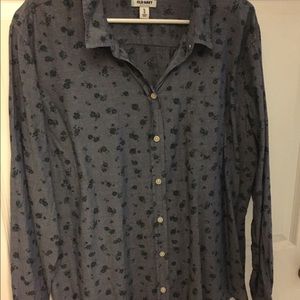 Floral chambray shirt