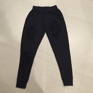 Red Fox distressed high waist sweatpants