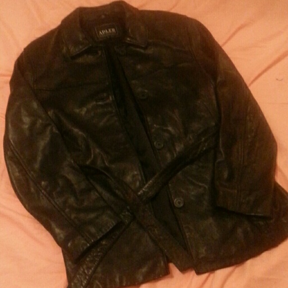 Black leather jacket