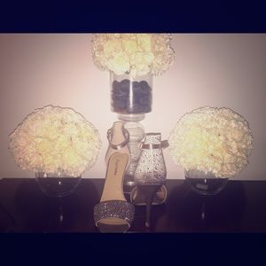 High heel studded sandal