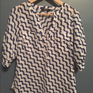 Hawthorne 3/4 sleeve Chevron blouse