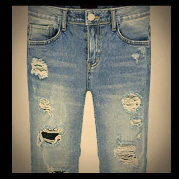 Distressed jeans
