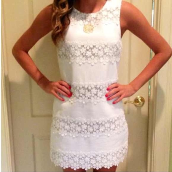 J. Crew white eyelet shift dress