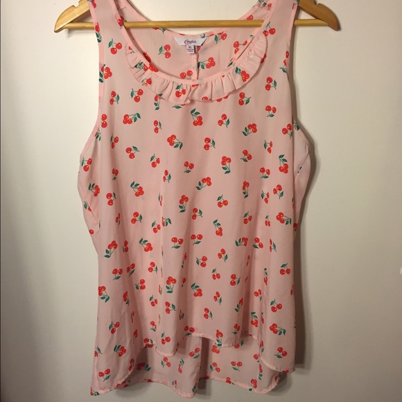 Cherry sleeveless blouse - Picture 1 of 2