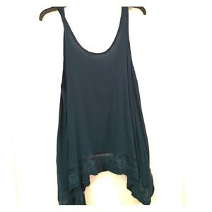 Intimately Free dark teal lace tank