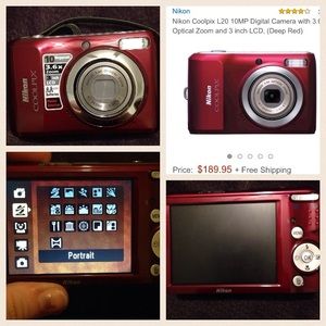 Working Nikon Coolpix L20 Camera