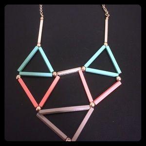 Asymmetrical long chain necklace