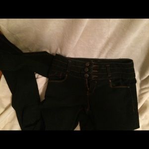 dark denim high waisted skinny jeans