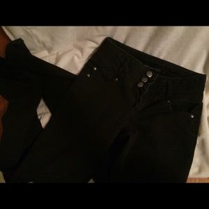 black high waisted skinny jeans