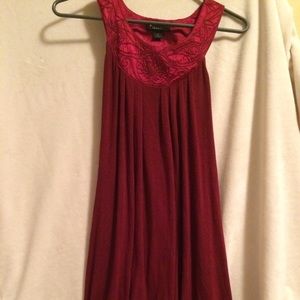 red flowy dress