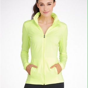 Under Armour neon yellow zip up jacket