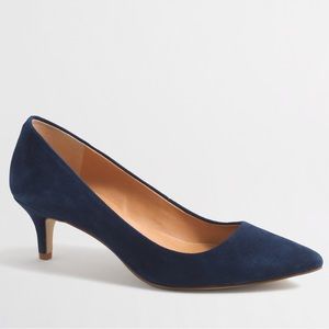 J. Crew Factory Suede Kitten Heels 9