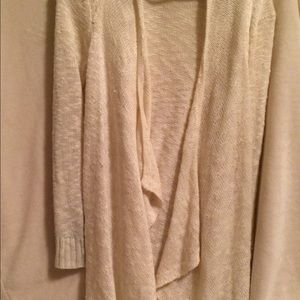 cream colored cardigan
