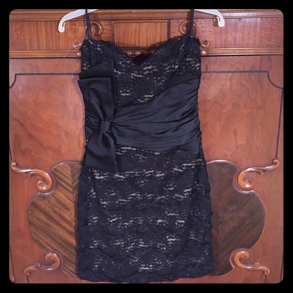 Georgiou black lace cocktail dress
