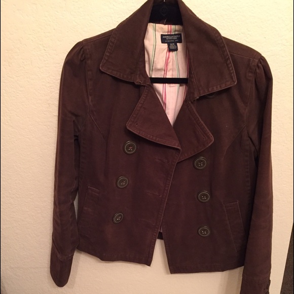 Dark brown jacket. .and sweater bundle