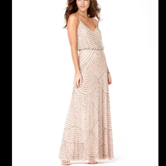 Scallop beaded gown